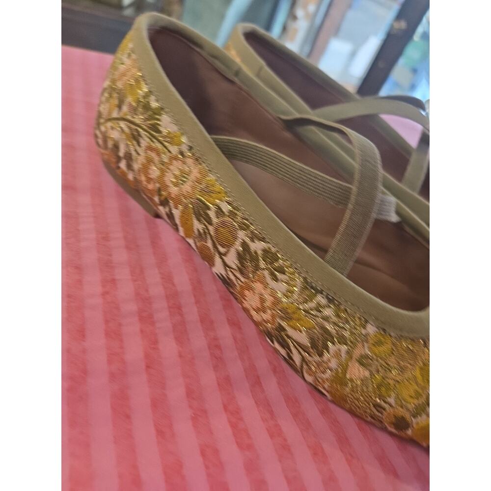 Copper Key Jacquard Flats Ballet Size 7 Tapestry Designed Angelena Lima - Picture 5 of 14